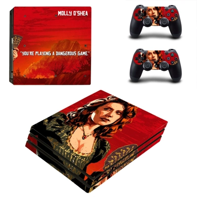 Red Dead Redemption 2 decal skin for PS4 Pro Console and 2 Controllers