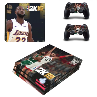 NBA 2K19 decal skin for PS4 Pro Console and 2 Controllers