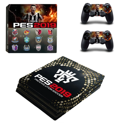 PES 2019 decal skin for PS4 Pro Console and 2 Controllers