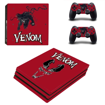 Venom decal skin for PS4 Pro Console and 2 Controllers