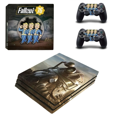 Fallout 76 decal skin for PS4 Pro Console and 2 Controllers