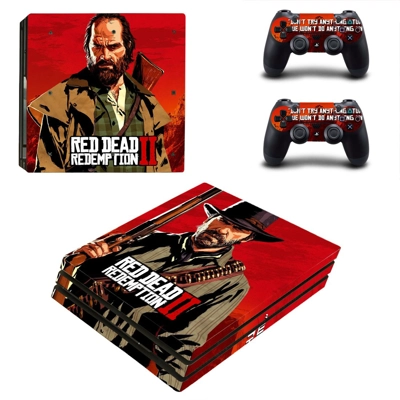 Red Dead Redemption 2 decal skin for PS4 Pro Console and 2 Controllers