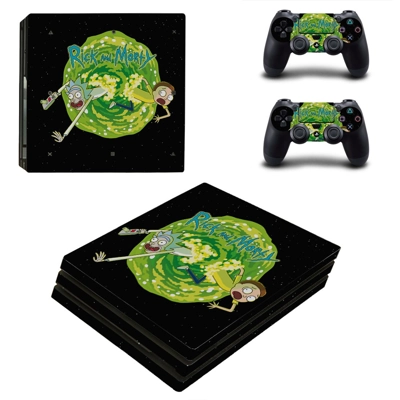 Rick and Morty decal skin for PS4 Pro Console and 2 Contro..