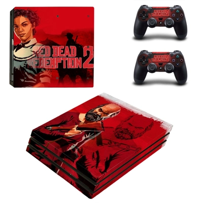 Red Dead Redemption 2 decal skin for PS4 Pro Console and 2 Controllers