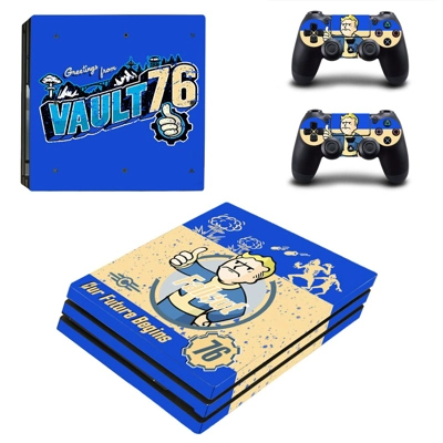 Fallout 76 decal skin for PS4 Pro Console and 2 Controllers