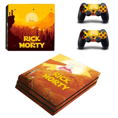 Rick and Morty decal skin for PS4 Pro Console and 2 Controllers
