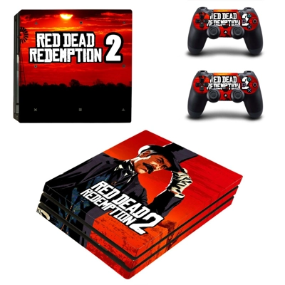 Red Dead Redemption 2 decal skin for PS4 Pro Console and 2 Controllers