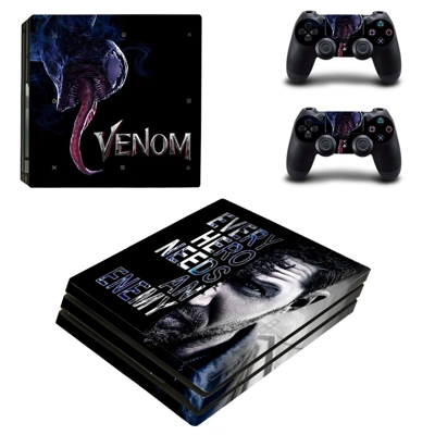 Venom decal skin for PS4 Pro Console and 2 Controllers