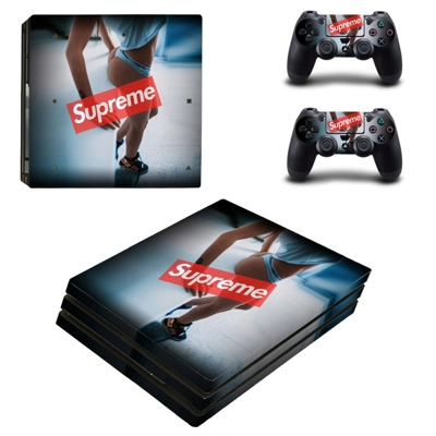 Supreme decal skin for PS4 Pro Console and 2 Controllers