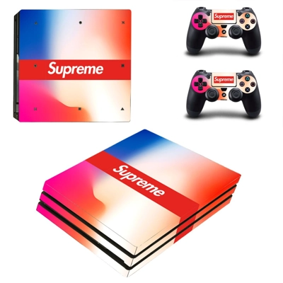 Supreme decal skin for PS4 Pro Console and 2 Controllers