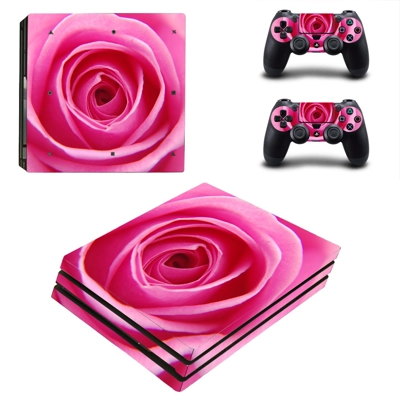 Nice Rose decal skin for PS4 Pro Console and 2 Controllers
