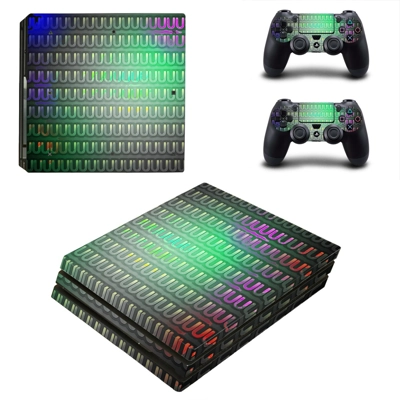 Tech wallpaper decal skin for PS4 Pro Console and 2 Controllers