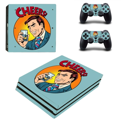 Drinks pop art decal skin for PS4 Pro Console and 2 Controllers