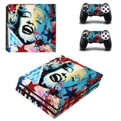 Marilyn Monroe decal skin for PS4 Pro Console and 2 Controllers