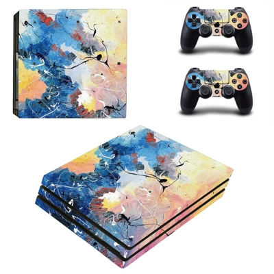 Painted Clipart decal skin for PS4 Pro Console and 2 Contr..