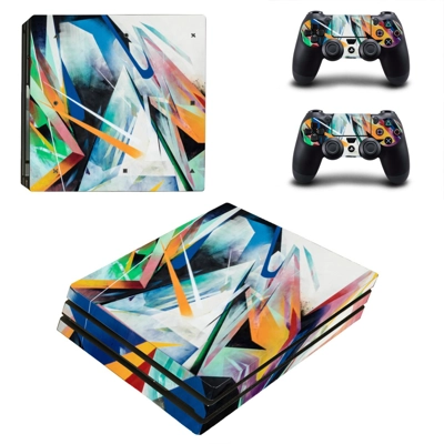 Tech wallpaper decal skin for PS4 Pro Console and 2 Controllers