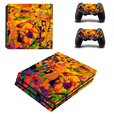 Tech wallpaper decal skin for PS4 Pro Console and 2 Controllers