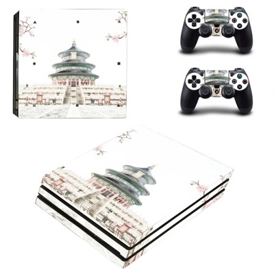 Chinese architecture decal skin for PS4 Pro Console and 2 ..
