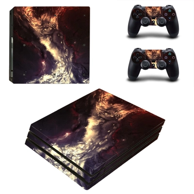Galaxy Scene decal skin for PS4 Pro Console and 2 Controllers