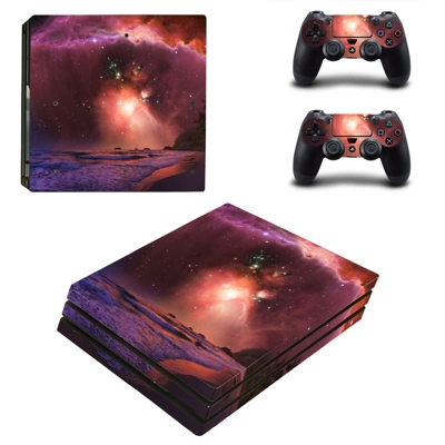 Sky Scene decal skin for PS4 Pro Console and 2 Controllers