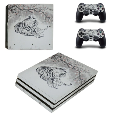 Tiger Clipart decal skin for PS4 Pro Console and 2 Controllers
