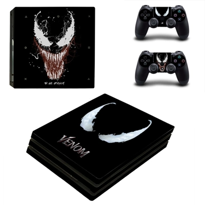 Venom decal skin for PS4 Pro Console and 2 Controllers