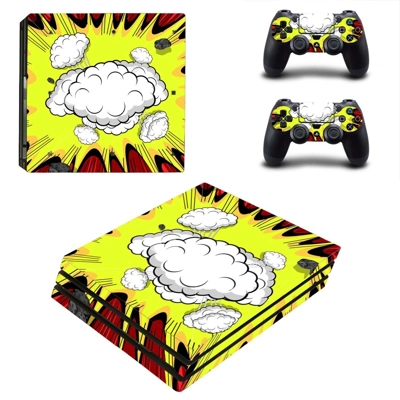 Abstract Retro Burst decal skin for PS4 Pro Console and 2 Controllers