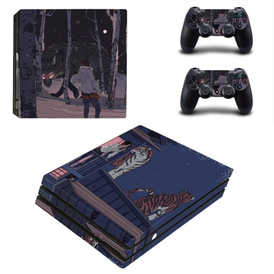 Cartoon decal skin for PS4 Pro Console and 2 Controllers