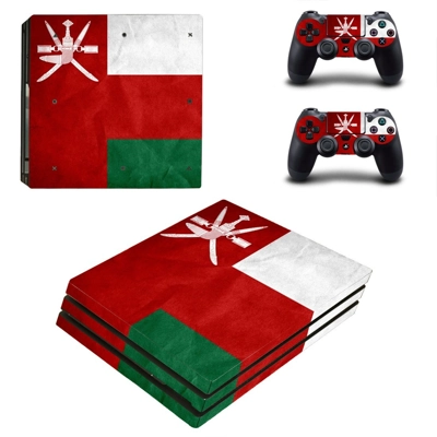 Oman Flags decal skin for PS4 Pro Console and 2 Controllers