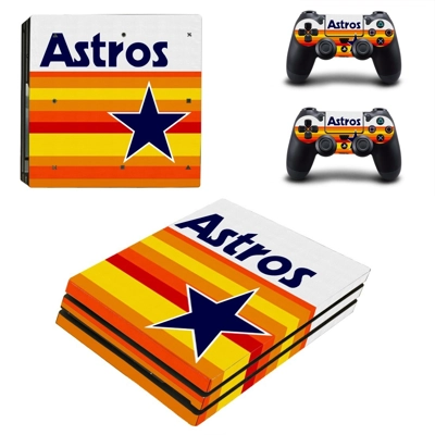 Houston Astros decal skin for PS4 Pro Console and 2 Controllers