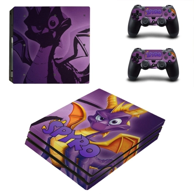 Spyro decal skin for PS4 Pro Console and 2 Controllers