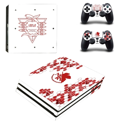 NERV decal skin for PS4 Pro Console and 2 Controllers