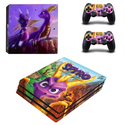 Spyro decal skin for PS4 Pro Console and 2 Controllers