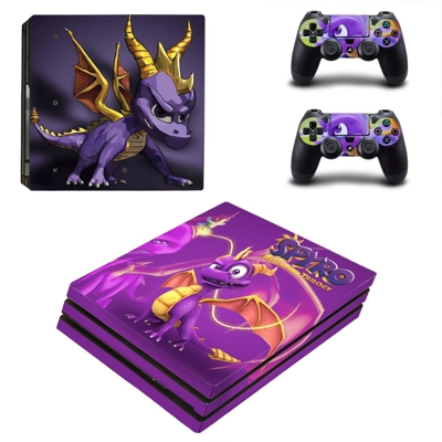 Spyro decal skin for PS4 Pro Console and 2 Controllers