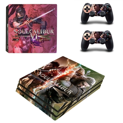 Soulcalibur 6 decal skin for PS4 Pro Console and 2 Controllers