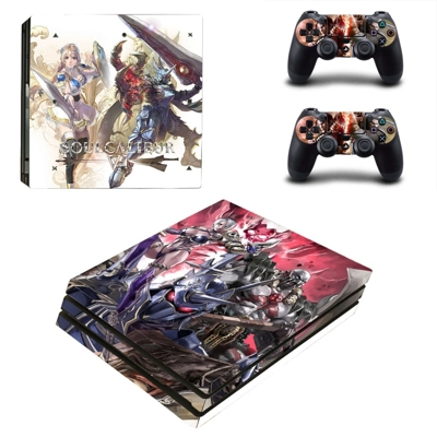 Soulcalibur 6 decal skin for PS4 Pro Console and 2 Controllers