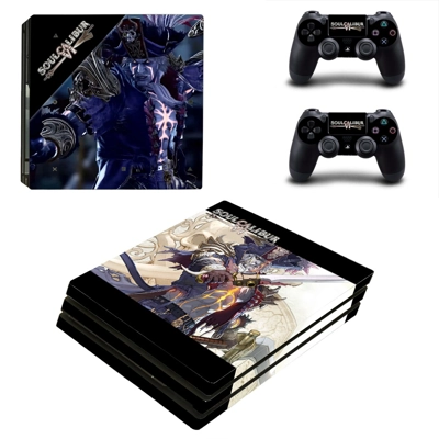 Soulcalibur 6 decal skin for PS4 Pro Console and 2 Controllers