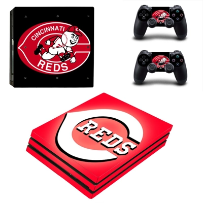 Cincinnati Reds decal skin for PS4 Pro Console and 2 Controllers