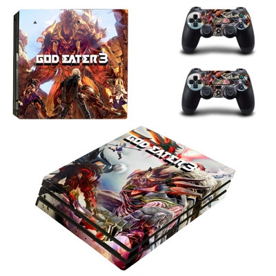 God Eater 3 decal skin for PS4 Pro Console and 2 Controllers