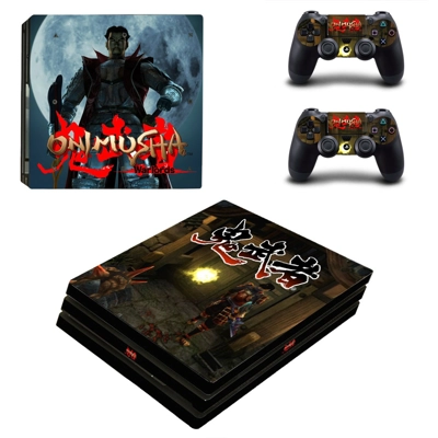 Onimusha decal skin for PS4 Pro Console and 2 Controllers