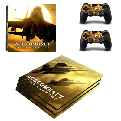 ACE Combat 7 decal skin for PS4 Pro Console and 2 Controllers