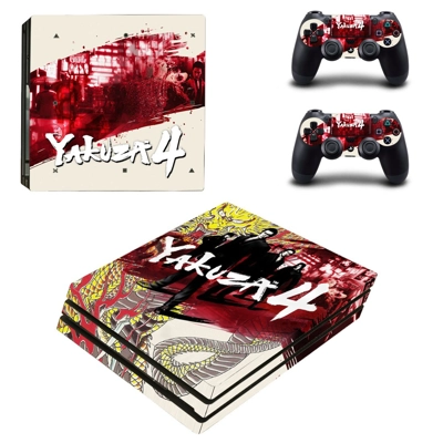 Yakuza 4 decal skin for PS4 Pro Console and 2 Controllers