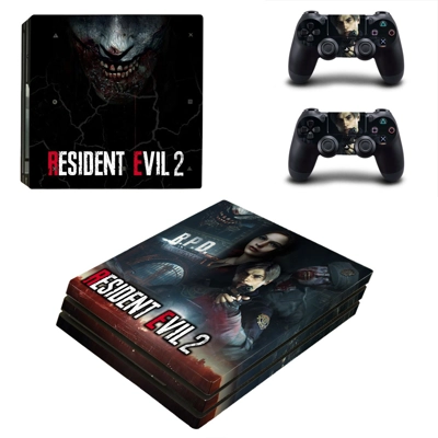 Resident Evil 2 decal skin for PS4 Pro Console and 2 Contr..