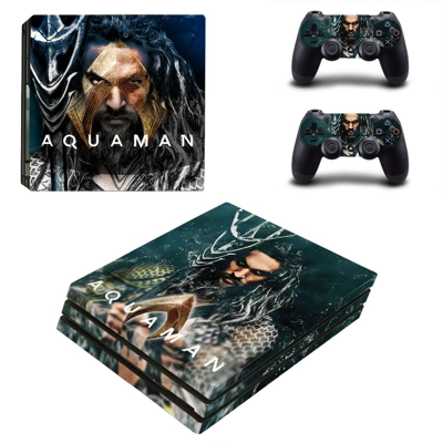 AquaMan decal skin for PS4 Pro Console and 2 Controllers