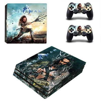 AquaMan decal skin for PS4 Pro Console and 2 Controllers