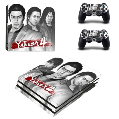 Yakuza 4 decal skin for PS4 Pro Console and 2 Controllers