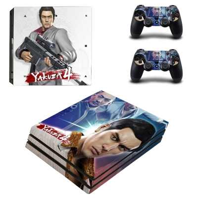Yakuza 4 decal skin for PS4 Pro Console and 2 Controllers Yakuza 4 decal skin for PS4 Pro Console and 2 Controllers