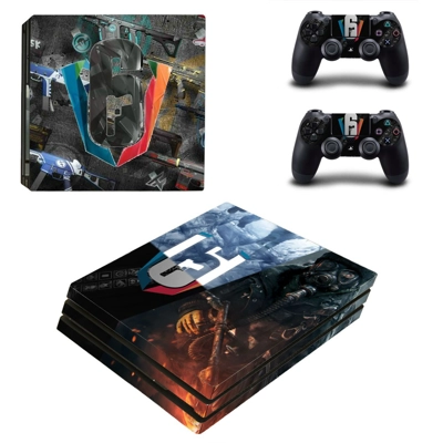Rainbow Six Siege decal skin for PS4 Pro Console and 2 Controllers