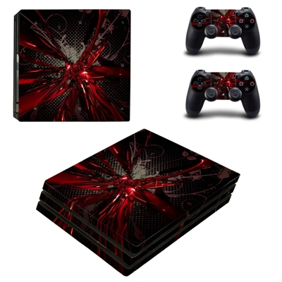 Abstraction decal skin for PS4 Pro Console and 2 Controllers