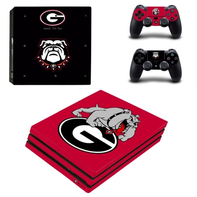 UGA mascot decal skin for PS4 Pro Console and 2 Controllers